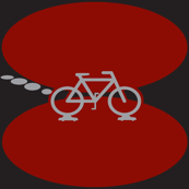 biking on cars in black and red