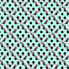 black_and_pink_dots_on_mint_green_background