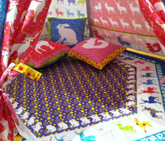 Woodland teepee floor fabric - SATEEN ONLY