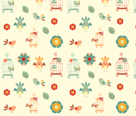 Springtime fabric by anikabee on Spoonflower - custom fabric