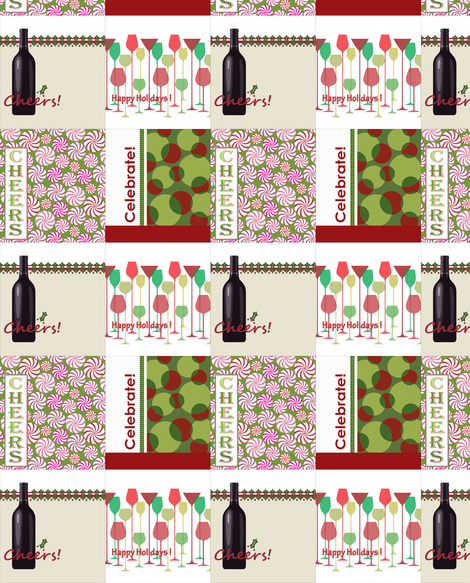 wine tote patterns fabric by fabgirl42 on Spoonflower - custom fabric