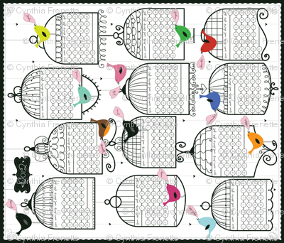 2012 Birdies tea towel Calendar