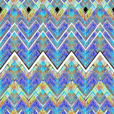 Zig Zag Flame blue