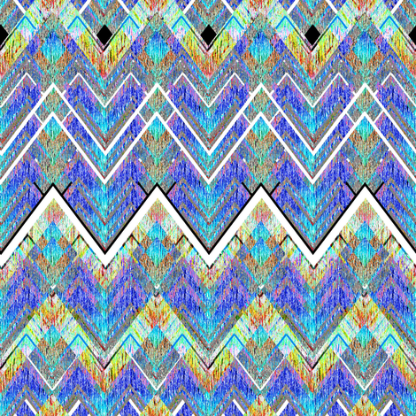 Zig Zag Flame blue fabric by joanmclemore on Spoonflower - custom fabric