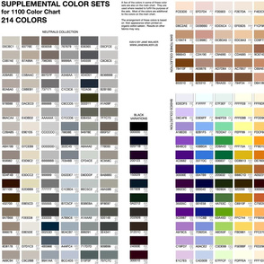 SUPPLEMENT to Practical 1100 Color Chart ©2011 by Jane Walker