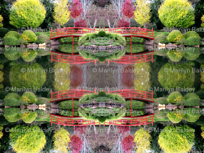 Japanese gardens Toowoomba red bridge.
