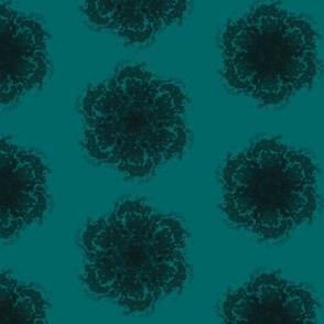 Wall Flower in Black and Teal