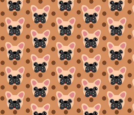 Francois the Frenchie  fabric by missyq on Spoonflower - custom fabric