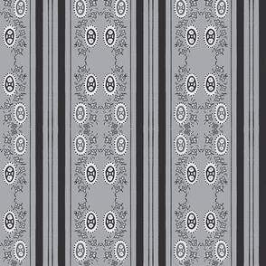 all grey printed stripey