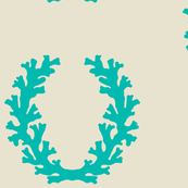 Intricate Coral Wreath - Ocean Aqua