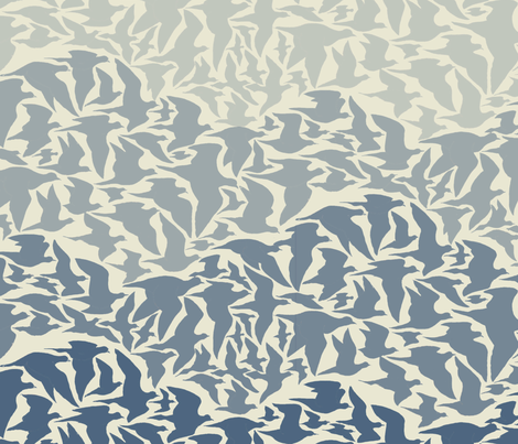  Flight of the Pigeons Wallpaper fabric by ceanirminger on Spoonflower - custom fabric