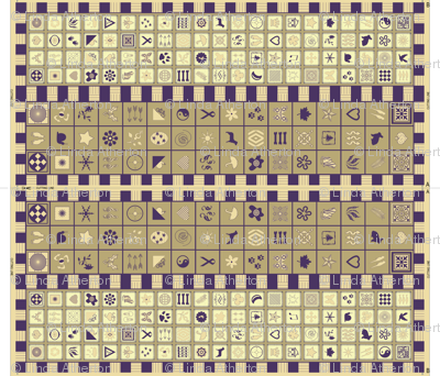 Symbol Scarf Pattern - gold