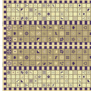Symbol Scarf Pattern - gold