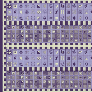 Symbol Scarf Pattern - purple