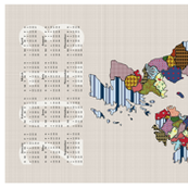 UK & Ireland Counties 2013 Calendar Tea Towel