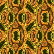 CM pattern made from autumn leaves
