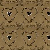 Burlap Look "I believe" 