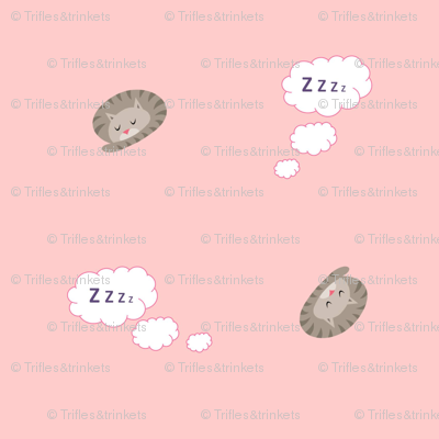 PINK CATS SLEEPING