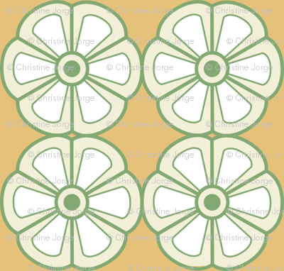 Flowers on Orange