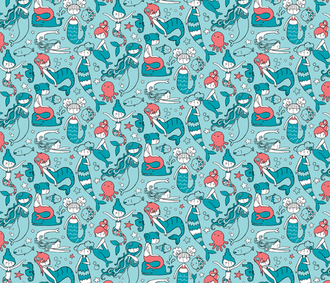 Watergirls fabric by leanne on Spoonflower - custom fabric
