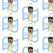 It's A Boy! Primitive Swaddling Big-Eyed Boy Favor