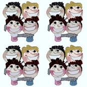 It's A Girl! It's A Boy! Spool and Pincushion Favors Group - Large With White Background