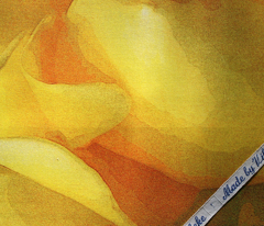 Yellow rose tea towel - summer