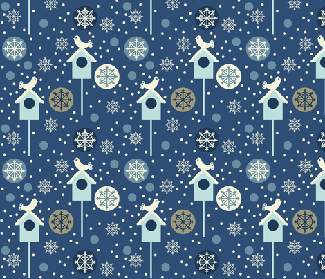snowbirds_small fabric by lilliblomma on Spoonflower - custom fabric