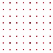 red diagonal crosses