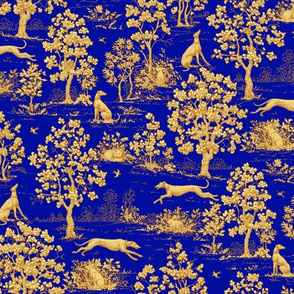 Blue Harvest Greyhound Toile ©2011 by Jane Walker