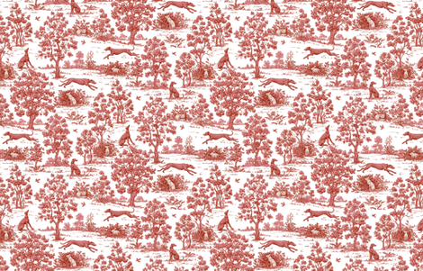 Burgundy Greyhound Toile ©2011 by Jane Walker fabric by artbyjanewalker on Spoonflower - custom fabric