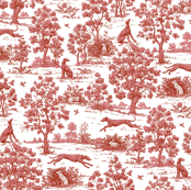 Burgundy Greyhound Toile ©2011 by Jane Walker