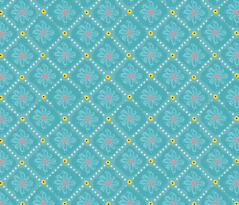 Wood Block Daisy Diamond