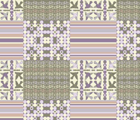 let the wind ruffle your feathers fabric by luluhoo on Spoonflower - custom fabric