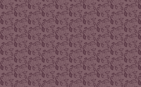 Ginko Leaves in Plum fabric by retrofiedshop on Spoonflower - custom fabric