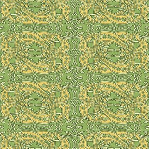 Green Celtic Knot Greyhounds ©2011 by Jane Walker