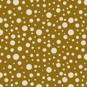 Dots - Cream Dots on Mustard
