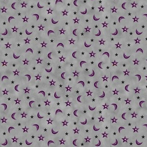 Ditzy Moon and Stars Purple