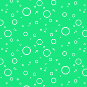 white bubbles on green