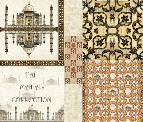 AGRA taj_mahal_collection fabric by kirpa on Spoonflower - custom fabric