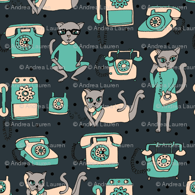 Dial K for Kitty - Navy