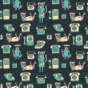 Dial K for Kitty - Navy