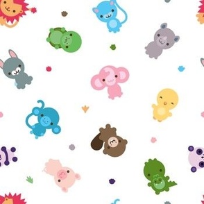 Scattered cute creatures