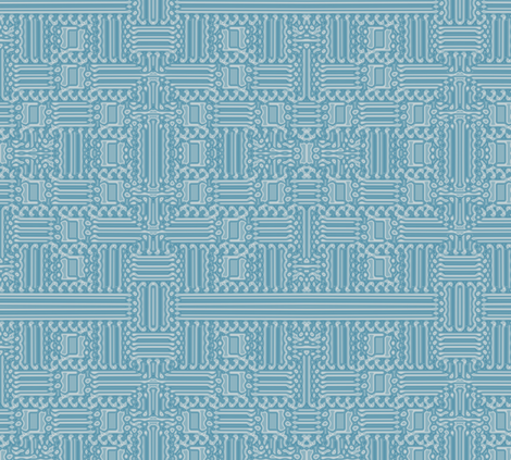 Aqua Abstract Geometric © Gingezel™ 2012 fabric by gingezel on Spoonflower - custom fabric