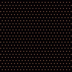 Polka orange on black