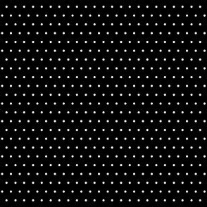 Polka white on black