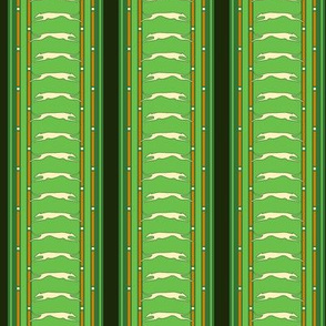 Green Stripe with Greyhounds