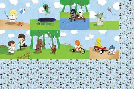 SW Kids 12x12 Quilt Squares fabric by nixongraphix on Spoonflower - custom fabric