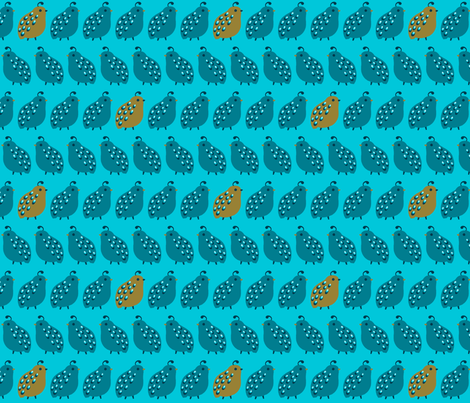 Quail Parade fabric by siya on Spoonflower - custom fabric