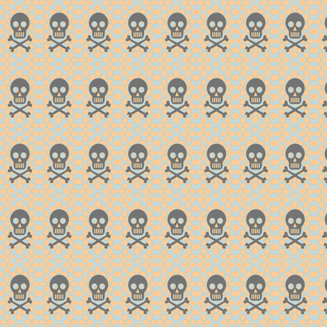 Skeleton Skull fabric by susanpolston on Spoonflower - custom fabric